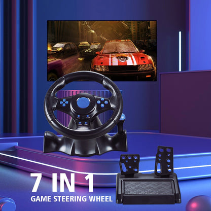 7-in-1 steering wheel Suitable for Switch/Xbox One/360/PS4/PS2/PS3/PC racing games