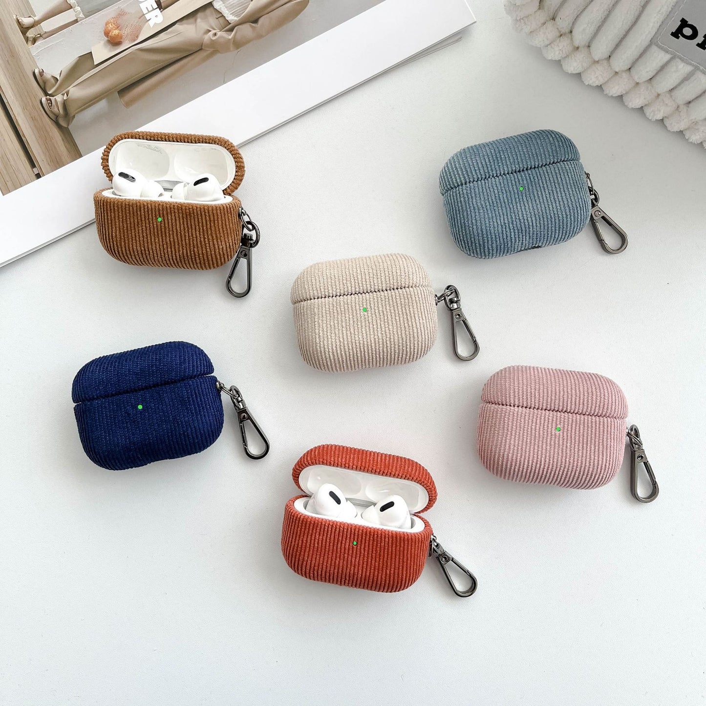 Apple Wireless Earphone Case Suitable for Airpods Pro2 Pure Ribbon Buckle Earphone Protective Cover