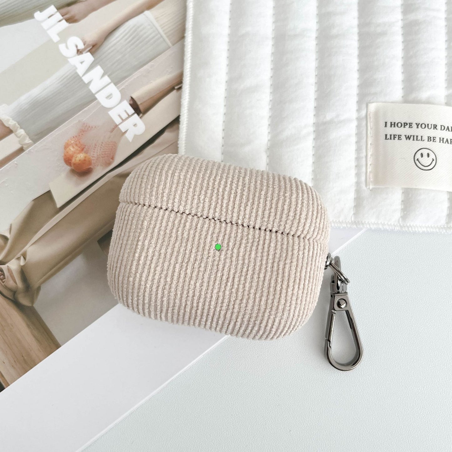 Apple Wireless Earphone Case Suitable for Airpods Pro2 Pure Ribbon Buckle Earphone Protective Cover