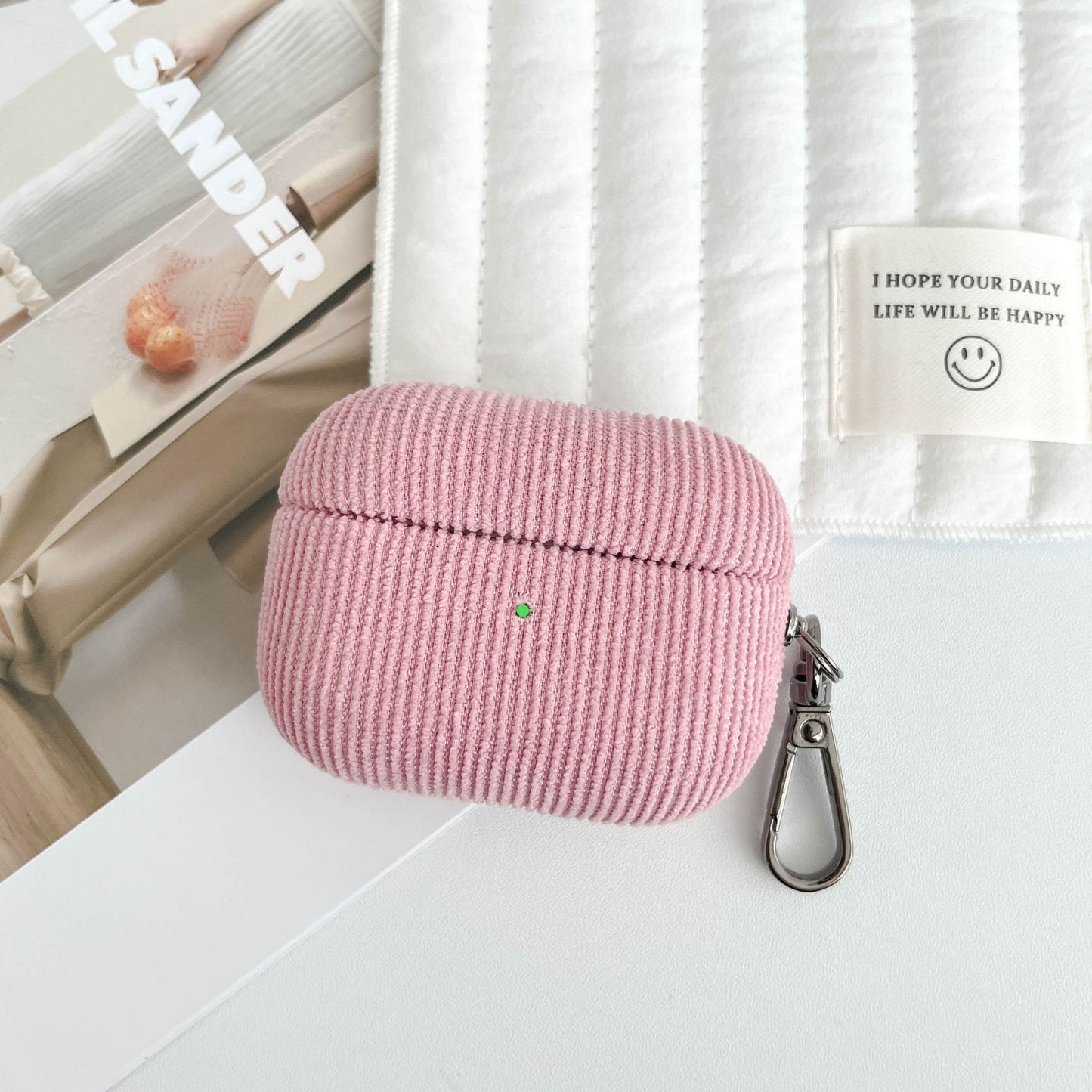 Apple Wireless Earphone Case Suitable for Airpods Pro2 Pure Ribbon Buckle Earphone Protective Cover
