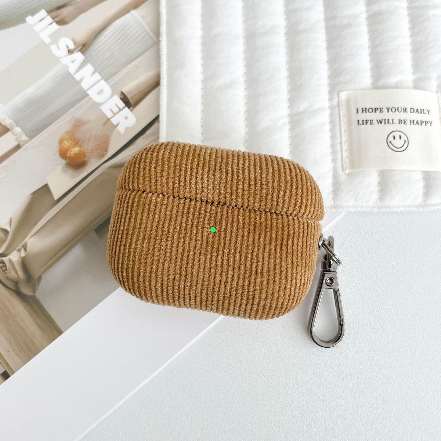 Apple Wireless Earphone Case Suitable for Airpods Pro2 Pure Ribbon Buckle Earphone Protective Cover